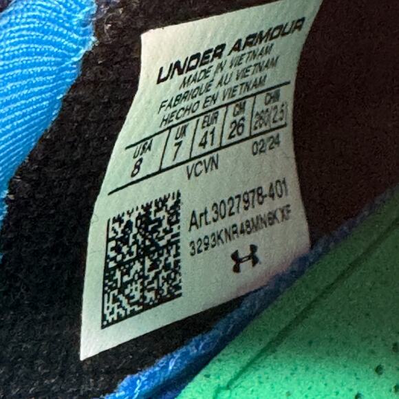 Under Armour Blur Smoke 2.0 MC Suede Mens Size 8 Football‎ Cleats Midnight Navy main image 8